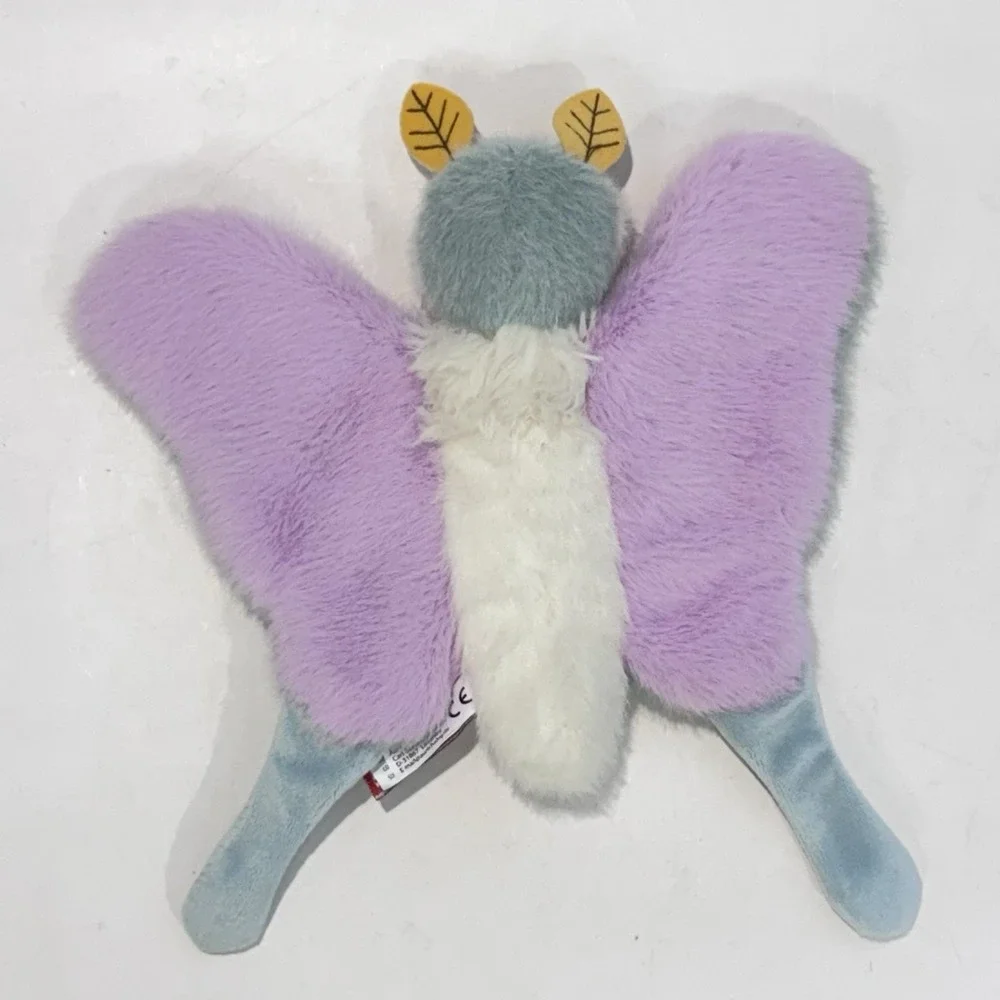 Cute Fuzzy Butterfly Plush Purple Blue & White 2023 Douglas Co Item 1608 EUC